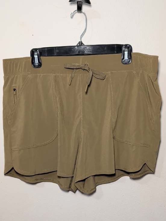 all in motion Pants - All in Motion High-Waist Active Shorts Khaki Stretch Gym Running Women's Size XL